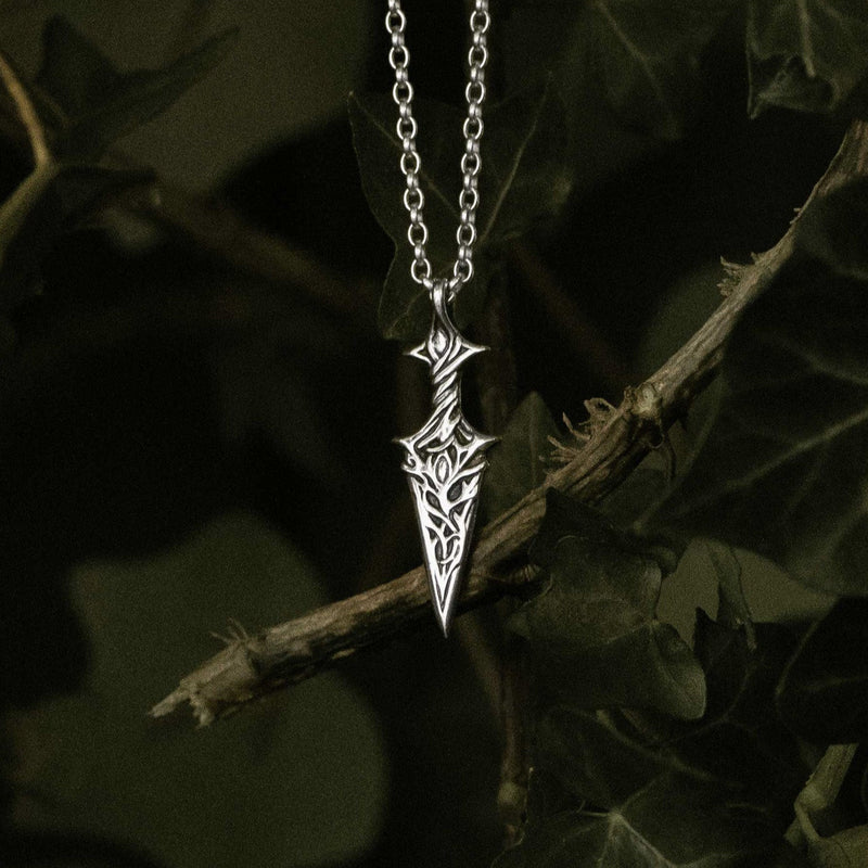 Sacred Clan: Athame (Fairy Dagger) Sterling Silver Necklace P1507