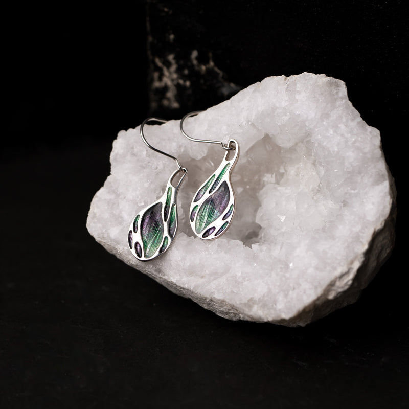 Aurora Enamelled Sterling Silver Earrings EE643