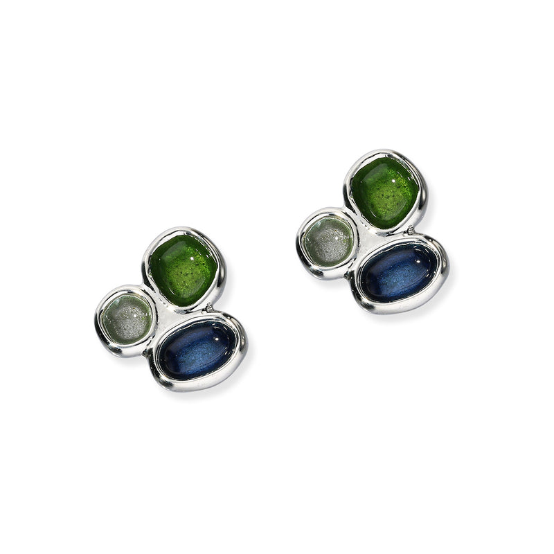 Sterling Silver Pebble Stud Earrings - Langness EE633