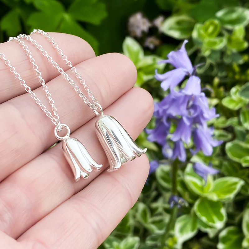 Bluebell Sterling Silver Large Pendant Necklace P1401