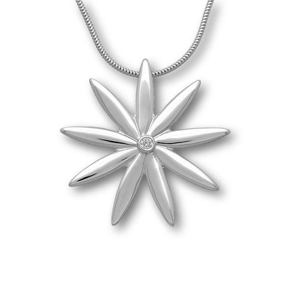 Daisy Silver Pendant CP369 Cubic Zirconia