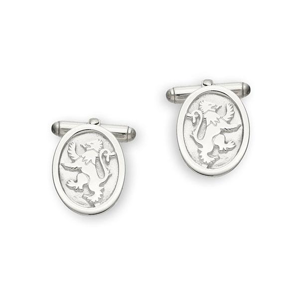 Lion Rampant Silver Cufflinks CL26