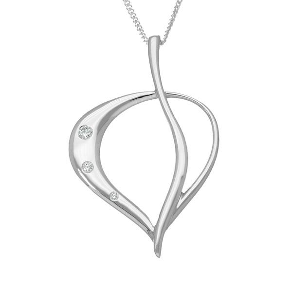 Leah Silver Pendant DP92 Diamond