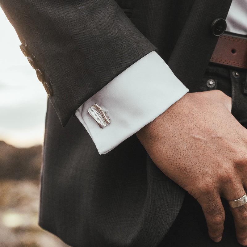 Drift Contemporary Sterling Silver Cufflinks CL218