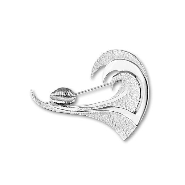 Wave & Groatie Buckie Silver Brooch FB 4