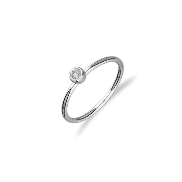 Indie Silver CZ Ring Clear CZ FCR 1