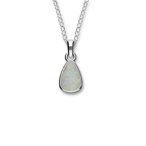 Sahara Sunset Silver Pendant SP286 White Opal