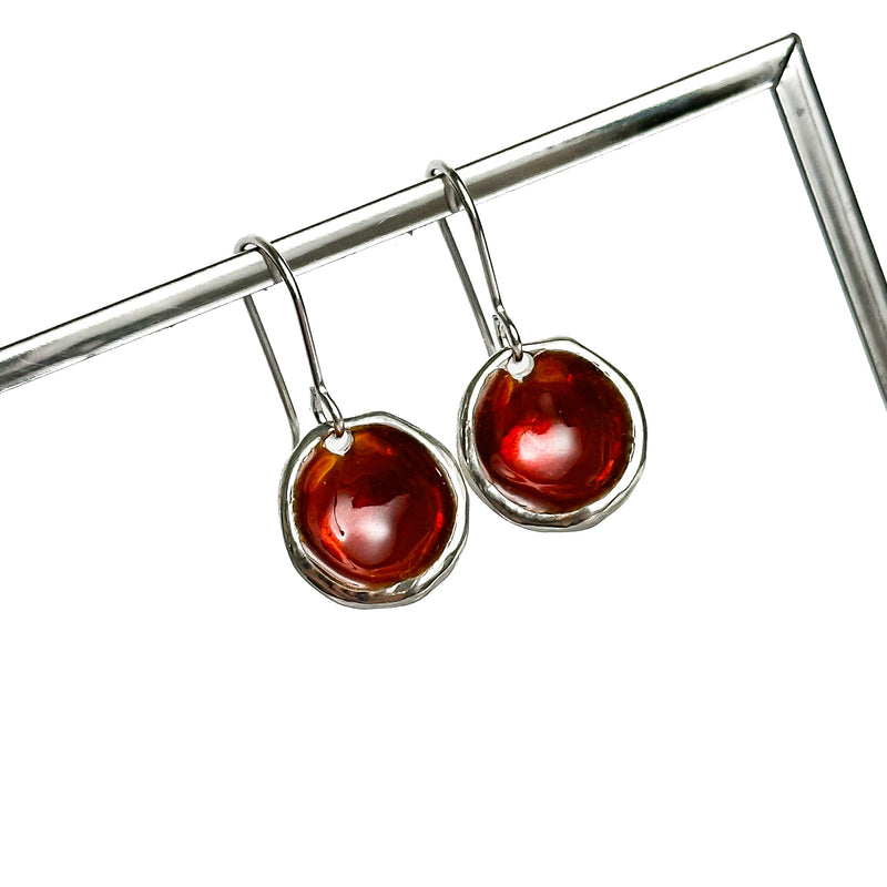 'Hawthorn Berry' Red Droplet Earrings EE636